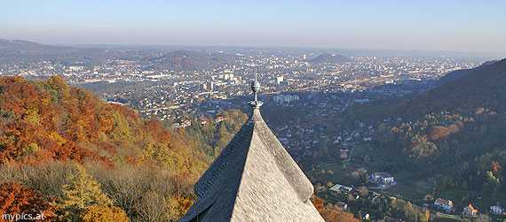Graz Panorama von Burgruine Gösting