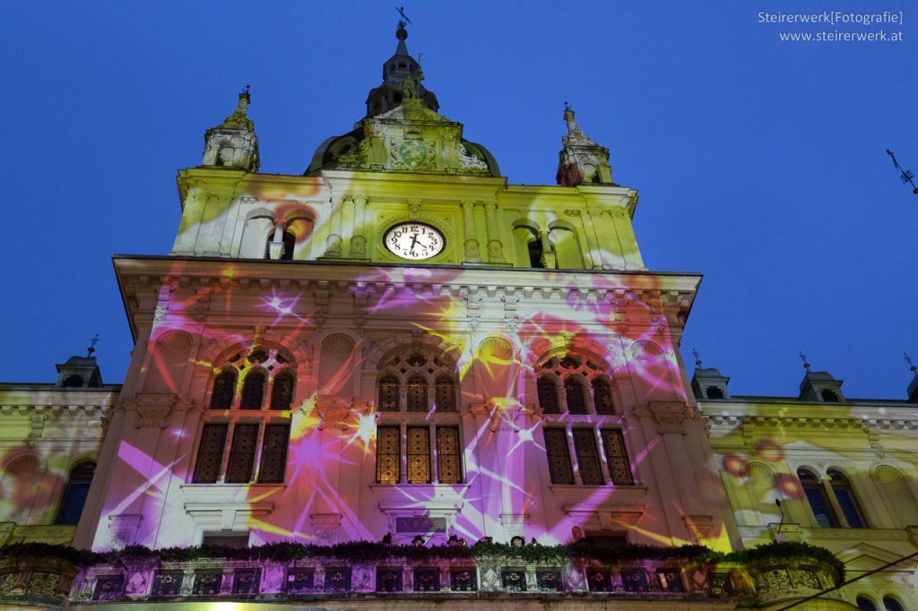 Adventkalender Lichter am Rathaus Graz